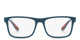 Shop Ray-Ban Unisex Rectangle Eyeglasses in Blue Vallarta online.
