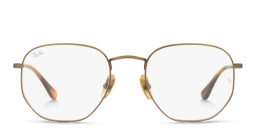 Shop Ray-Ban Hexagonal Unisex Eyeglasses in Gold online.