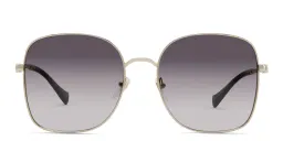 Shop GUCCI Square Sunglasses in Gold online.