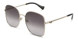 Shop GUCCI Square Sunglasses in Gold online.