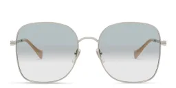 Shop GUCCI Square Sunglasses in Silver online.