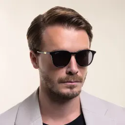 Shop GUCCI Round Sunglasses in Black online.