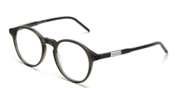 Shop GUCCI Round Eyeglasses in Brown online.