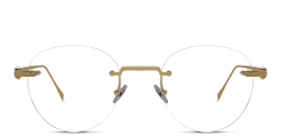 Shop Cartier Pasha de Cartier Round Eyeglasses in Gold online.