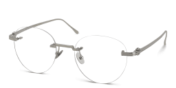 Shop Cartier Pasha de Cartier Round Eyeglasses in Silver online.