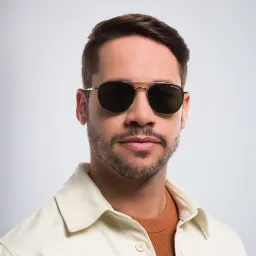 Shop MONTBLANC Pilot Sunglasses in Gold online.