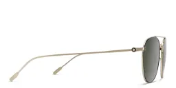 Shop MONTBLANC Pilot Sunglasses in Gold online.