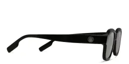 Shop MONTBLANC Rectangle Sunglasses in Black online.