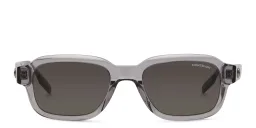 Shop MONTBLANC Rectangle Sunglasses in Grey online.