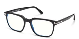 Shop TOM FORD Square Eyeglasses in Shiny Black online.