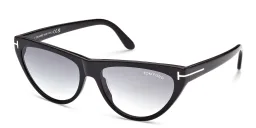 Shop TOM FORD Cat Eye Sunglasses in Shiny Black online.