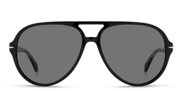 Shop DAVID BECKHAM Pilot Sunglasses in Black online.