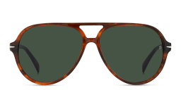 Shop DAVID BECKHAM Pilot Sunglasses in Brown Horn online.