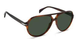 Shop DAVID BECKHAM Pilot Sunglasses in Brown Horn online.
