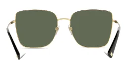Shop VALENTINO Engraved Logo Butterfly Sunglasses in Gold online.