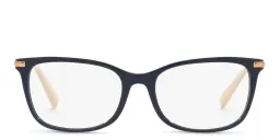Shop VALENTINO Stud Rectangle Eyeglasses in Blue online.