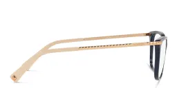 Shop VALENTINO Stud Rectangle Eyeglasses in Blue online.