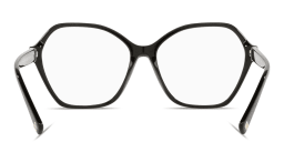 Shop VALENTINO Studs Wide Irregular Eyeglasses in Black online.