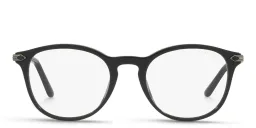 Shop GIORGIO ARMANI Round Eyeglasses in Black online.