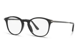 Shop GIORGIO ARMANI Round Eyeglasses in Black online.