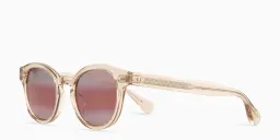 Shop Maui Jim Joy Ride Unisex Round Sunglasses in Rose Gold online.