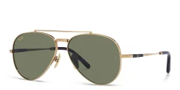 Shop Ray-Ban Unisex Aviator Sunglasses in Gold online.