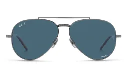 Shop Ray-Ban Unisex Aviator Sunglasses in Gunmetal online.