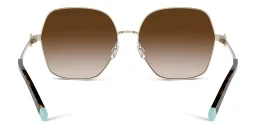 Shop TIFFANY Oversized Irregular Sunglasses in Pale Gold online.