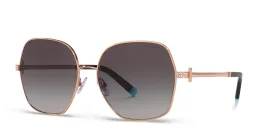 Shop TIFFANY Oversized Irregular Sunglasses in Black online.