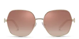 Shop TIFFANY Oversized Irregular Sunglasses in Pale Gold online.