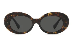 Shop VERSACE Rhinestone-embellished Medusa Sunglasses in Havana online.