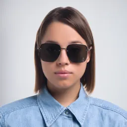 Shop SAINT LAURENT Half-Rim Square Sunglasses in Silver online.