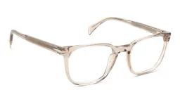 Shop DAVID BECKHAM Square Eyeglasses in Mud online.