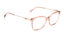 Shop JIMMY CHOO Rectangle Eyeglasses in Nude online.