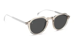 تسوق نظارات شمسية دائرية ديفيد بيكهام بلون رمادي فاتح شفاف أونلاين.