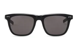 Shop MONTBLANC Square Sunglasses in Black online.