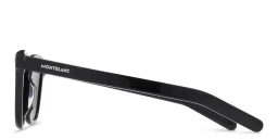 Shop MONTBLANC Square Sunglasses in Black online.