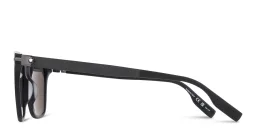 Shop MONTBLANC Rectangle Sunglasses in Black online.