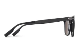 Shop MONTBLANC Rectangle Sunglasses in Black online.