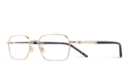 Shop MONTBLANC Rectangle Eyeglasses in Gold online.