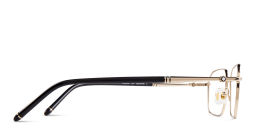 Shop MONTBLANC Rectangle Eyeglasses in Gold online.