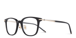 Shop MONTBLANC Square Eyeglasses in Black online.