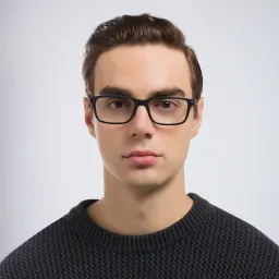 Shop MONTBLANC Wide Rectangle Eyeglasses in Black online.