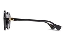 Shop GUCCI Oversized Square Sunglasses in Black online.