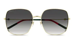 Shop GUCCI Interlocking G Oversized Butterfly Sunglasses in Gold online.