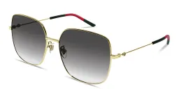 Shop GUCCI Interlocking G Oversized Butterfly Sunglasses in Gold online.