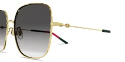Shop GUCCI Interlocking G Oversized Butterfly Sunglasses in Gold online.