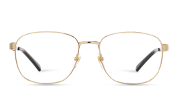 Shop GUCCI Wide Square Eyeglasses in Gold online.