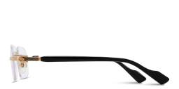 تسوق Web Wide Rimless Rectangle Eyeglasses غوتشي بلون Shiny Gold أونلاين.