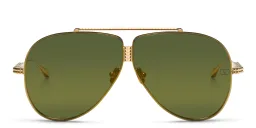 Shop VALENTINO Valentino XVI Unisex Aviator Sunglasses in Gold online.